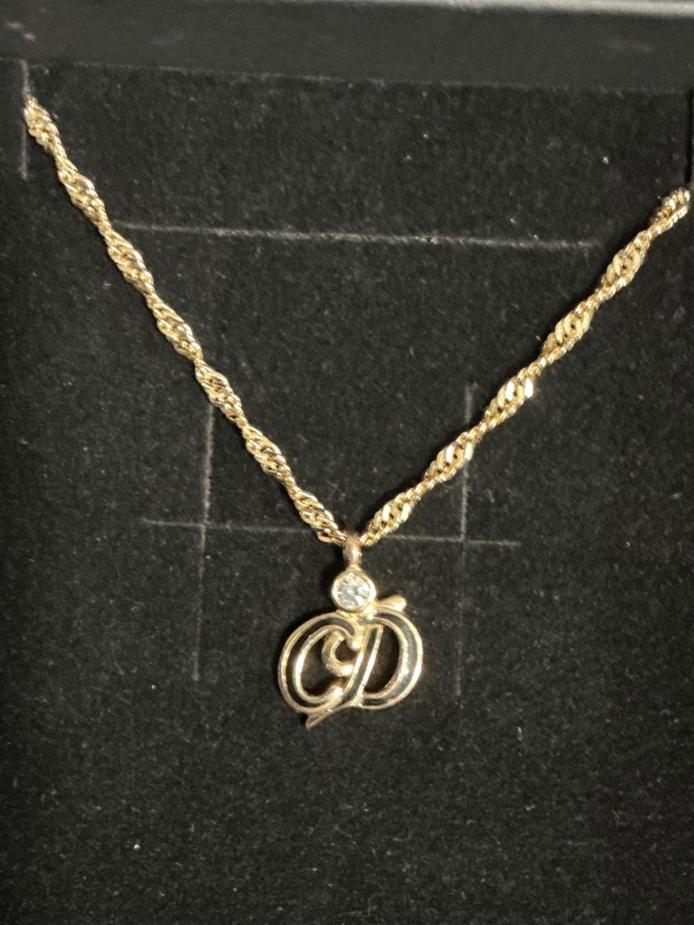 Genuine Christian Dior gold tone necklace